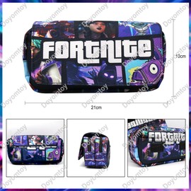 Doyomtoy Pencil Case Game Theme Pencil Case Video Game Stationery Pouch Double Zip Canvas Pencil Case Pens Case Pencil Case for School and Office Supplies, d, pencil case