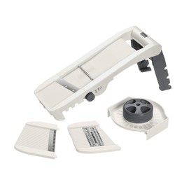 Lurch 10214 Variohobel für Gemüse aus Kunststoff, Iron Grey/Weiß, 9 x 35 x 18 cm