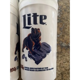 Miller Lot of 25 Chicago Bears Miller Lite Beer 16-20 Oz. Plastic Cups NOS