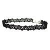 California Modern Fashions Wavy Gothic Black Lace Choker Necklace