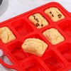 CAKETIME Silicone Mini Loaf pan, 12 Cavities Metal Reinforced Frame