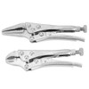 2pcs Locking Pliers Ground Mouth Straight Jaw Lock Vise Grip