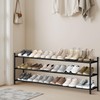 STORAGE MANIAC Long Expandable Shoe Rack, 18 Pairs Metal Wide