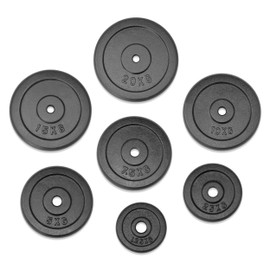 JLL® Cast Iron Weight Plates, suitable for 1” barbells and dumbbells, available in pairs from 0.5kg, 1.25kg, 2.5kg, 5kg, 7.5kg, 10kg, 15kg to 20kg – (1.25kg Pair)