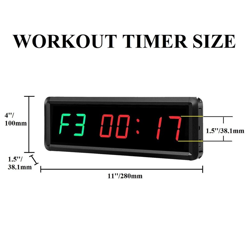 BTBSIGN LED Interval Timer Count Down/Up Clock Stopwatch with Remote