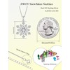 JIWOY Snowflakes Necklace 925 Sterling Silver Pendant Cubic Zirconia Jewelry