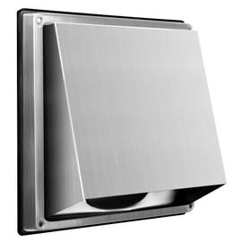 PANDEELS 6 Inch Dryer Vent Cover Outside, Outdoor Wall Dryer Exhaust Vent Cover, Cushioned Non Return Flap, Rubber Seal, Includes 4 Screw for Easy Installation