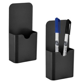 Magnetic Pen Holder, Magnetic Pen Holder, Magnetic Pen Holder, Magnetic Pen Holder for Refrigerator, Whiteboard, Black, Pack of 2