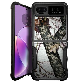CasesOnDeck For [Motorola RAZR 2023][DUAL TACTICAL][Hybr - Snow Hunters Camo