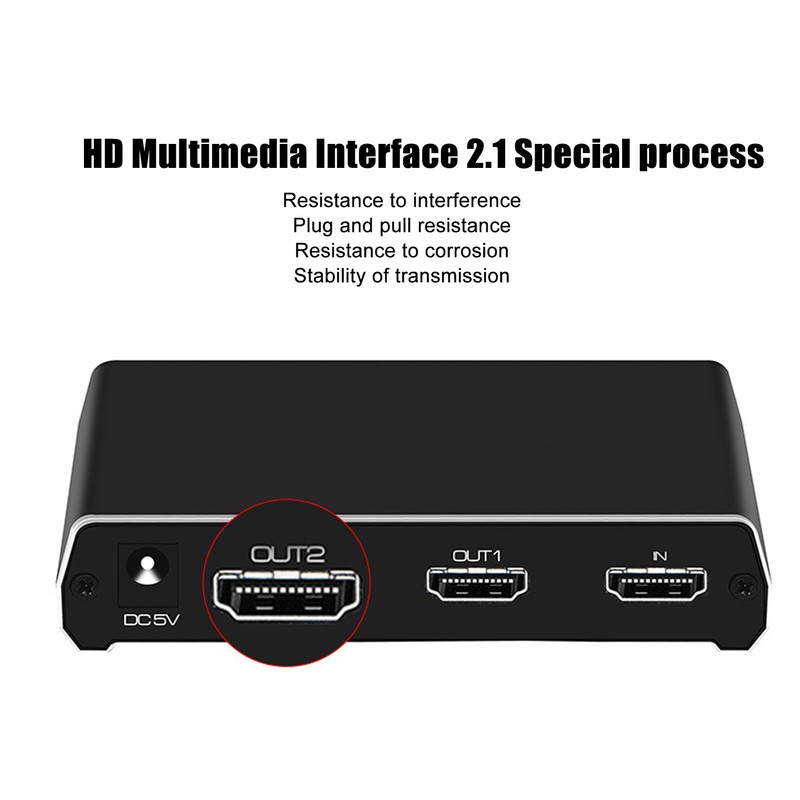 HD Multimedia Interface Splitter 1 In 2 Out 8K 60Hz