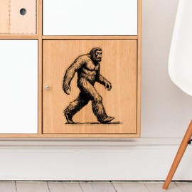 Azeeda Große 210mm 'Bigfoot zu Fuß' Permanente Transparente Aufkleber für Fenster/Autos/Wände/Skateboards etc (DC00140874)
