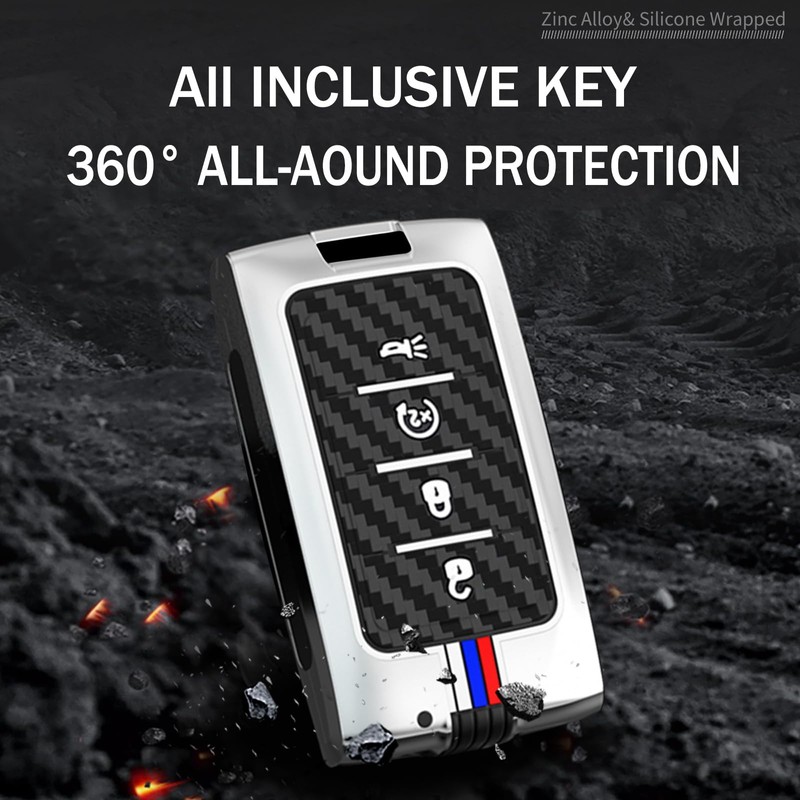 TECART Luminous Strip Key Fob Cover with Keychain Fit for