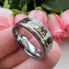 TUTISS 8mm Hammered Tungsten Rings for Men Women Engagement Wedding