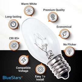 Ultra Durable 22002263 10W 120V Light Bulb Replacement part by Blue Stars – Exact Fit For Whirlpool Kenmore KitchenAid Brands – Replaces WP22002263 3406124 4344740 PS11739347 - PACK OF 2
