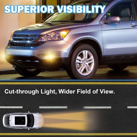 Fog Lights Compatible With Honda Crv Cr-v 2010 2011 Fog Lamps With Switch and Wring Kit H11 12V 55W Bulbs(Clear Lens)