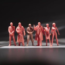 SOUFORCE 1/43 Scale Action Figure White Model Man and Cool Girl Six Piece Group Miniature Figure