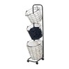 Farios 3 Tier Rolling Laundry Hamper with 3 Removable Wire