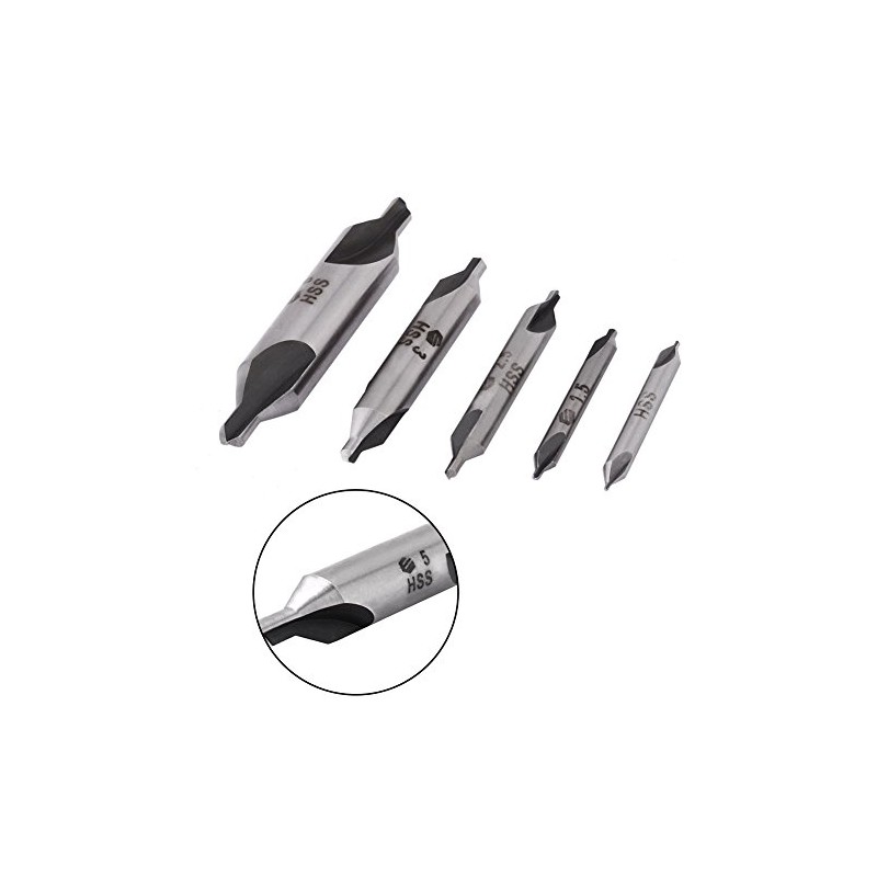 Wifehelper 10pcs Center Drill bits Set 60 Degree Combined Countersink