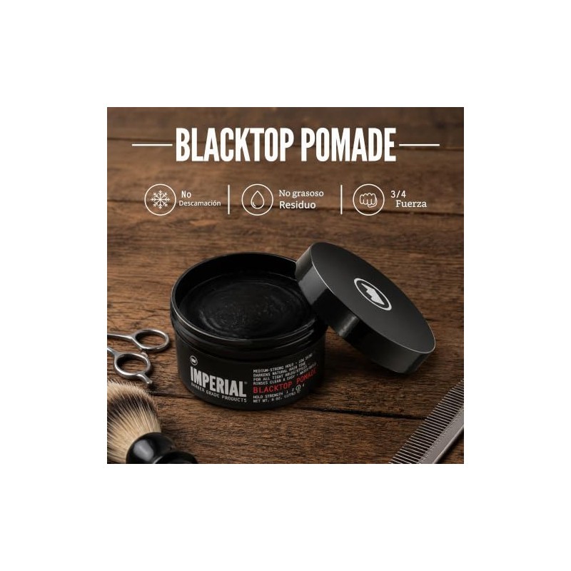 Pomada Imperial Barber Grade Products Blacktop, 6 onzas