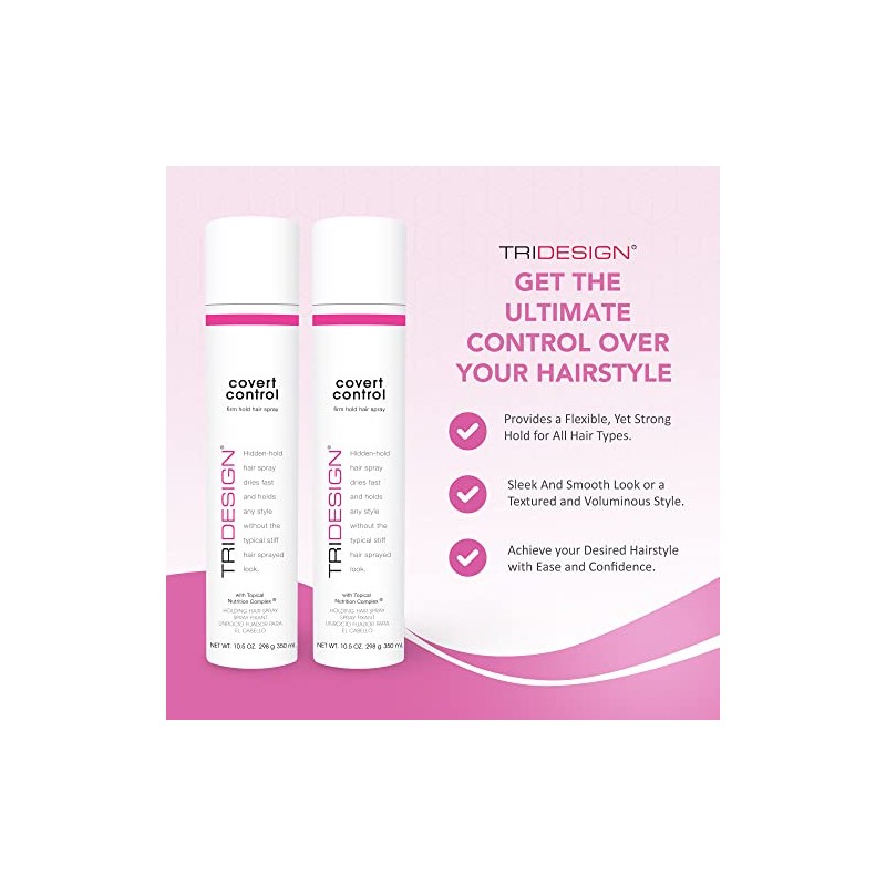 TRI Design Covert Control - Fast-Drying Hairspray for Women &