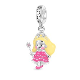 GNOCE Wicked Elphaba&Glinda Pendant Dangle Charms Wicked Series Character Pendant S925 Sterling Silver Charm for Bracelet Necklace Jewelry Gift for Fans