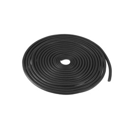 sourcing map Nitrile Rubber Round Seal Strip, 5mm(13/64") Diameter 8 Meters (26.25Ft) Long Hard Solid Rubber Weather Stripping for DIY Gasket, Industrial Equipment, and Furniture