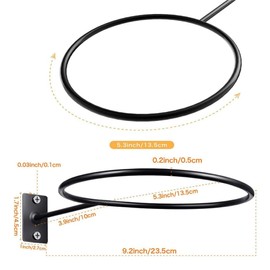 DACUAN Soporte De Bola De Montaje En Pared, Soporte de Bola de Pared de 6 Piezas Estantería de Almacenamiento Metálico para Bolas Deportivas de Baloncesto, Fútbol, Voleibol Negro