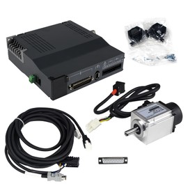 CNCTOPBAOS 100W AC Servo Motor and Driver CNC Controller Kit,Servo System Control Kit,220V AC 1A 8mm Shaft 3000rpm/6000rpm 32N.cm/95N.cm RS485 17-Bit Encoder for CNC Router Milling Lathe Machine,Robot