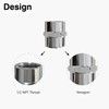 Naiture Brass 1/2 NPT Female Threaded Pipe Fitting Coupling, Chrome
