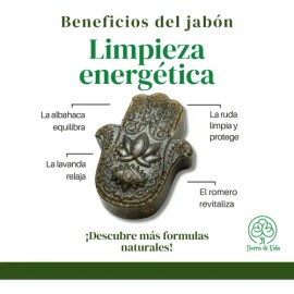 Jabón Artesanal Limpieza Energía Ruda Romero Albahaca Lavand
