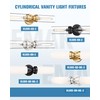 Emak Modern Brushed Nickel Bathroom Light Fixtures, 2-Light Vanity Lights