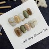 JIEADJIE Press On Nails (100% Handmade),Short-Medium T,Handmade Painted Nail Art