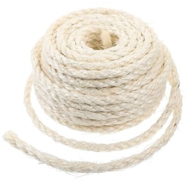 Parain Sisal Rope for Scratching Post, Cat Tree, Natural Sisal Rope, White, 6 mm, 10 m