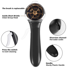 Espresso Coffee Machine Cleaning Brush, 360° Cleaning Push-Up Coffee Maker Brush, Espresso Machine Brush Coffee Cleaning Tool for 3 EARS 51MM Delonghi Dedica Style Series EC680 and EC685, SMEG ECF01