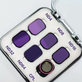 Yadsux Mini 4 Pro Drone CPL ND Filters Kit (6 Pack), CPL ND4 ND8 ND16 ND32 ND64 Filter Compatible with DJI Mini 4 Pro, Drone Accesorries, HD, Multilayer Coating,Lightweight Desi (6 Pack-(CPL-ND4-64))