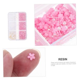 Healeved 3sets Flower Nail Charms Delicate Replaceable Nail Decorations Compartment Accessories Elegant Floral Designs for Crafts