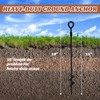 MIXXIDEA18 Inch Ground Anchors Screw in Folding Ring Spiral Metal
