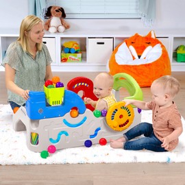 Simplay3 Have a Ball Toddler Activity Center - Indoor Outdoor Playhouse Playset with Toddler Slide and Ball Pit for Babies, Toddlers and Children 12 mos to 4 yrs - 24 Balls Included