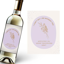 Weinflaschenetikett | Geschenk für Trauzeugen