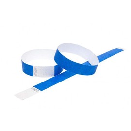 100 x Tyvek Wristbands Waterproof, Tear-Resistant Event Wristbands for parties, events, festivals, crowd management – 1 inch 25 mm (Neon Blue)