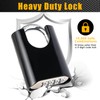 DELSWIN 4-Digit Combination Lock Outdoor Padlock - Heavy Duty Locker