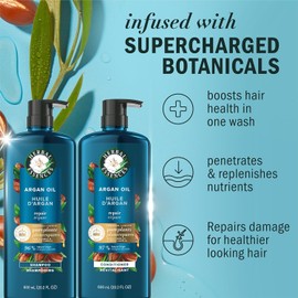 Herbal Essences Argan Oil Repair Shampoo & Conditioner Set – Moisturizing & Smoothing 2-Pack (20.2 fl oz) | Paraben-Free, Color-Safe, pH-Balanced, Citrus Scent