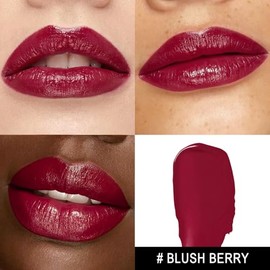 MAKI YIKA Lápiz labial de mora oscura hidratante para mujeres, brillo labial para labios secos y agrietados, brillo labios sin peso, color de labios j