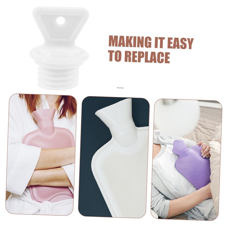 SAFIGLE 4Pcs Leakproof Hot Water Bottle Replacement Cap Inner Diameter