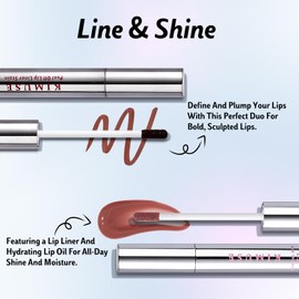 KIMUSE Lip Stain Peel Off & Lip Oli Set, Long Lasting Lip Liner Stain, Waterproof, Transfer-Proof, Hydrating Shine Lip Oil with Vitamin E & Jojoba Oil