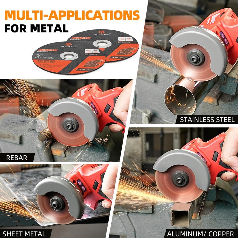 50 Pack 3 inch Cut Off Wheels 3/8'' Arbor Cutting