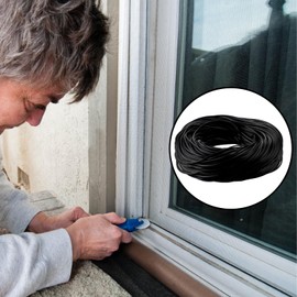 Window Screen Spline 250ft Screen Door Retainer Spline Black Window Screen Rubber Cord Repair Spline for Replacing & Installing Door Window Screens (0.125 Inch)