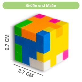 9 x Eraser Cube Puzzle, Party Bag Children's Birthday, Children's Party Gift for Tomobola as Party Bag Set, Small Gifts for Children and Children's Birthday Party Favours, Pack of 9 RiyeoTree
