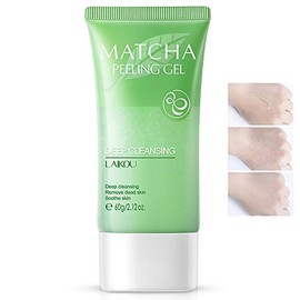 Gel Exfoliante Facial De Matcha, Limpiador Exfoliante Natural, Hidratante, Corporal Y Facial, Limpieza Profunda Para Piel Seca, Puntos Negros Y Acné. Ideal Como Regalo Para Hombres Y Mujeres.