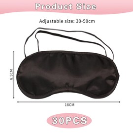 30 Pieces Of Black Eye Mask, Breathable And Comfortable Eye Mask, Sleeping Supplies, Suitable For Travel, Business Trip, And Family.
